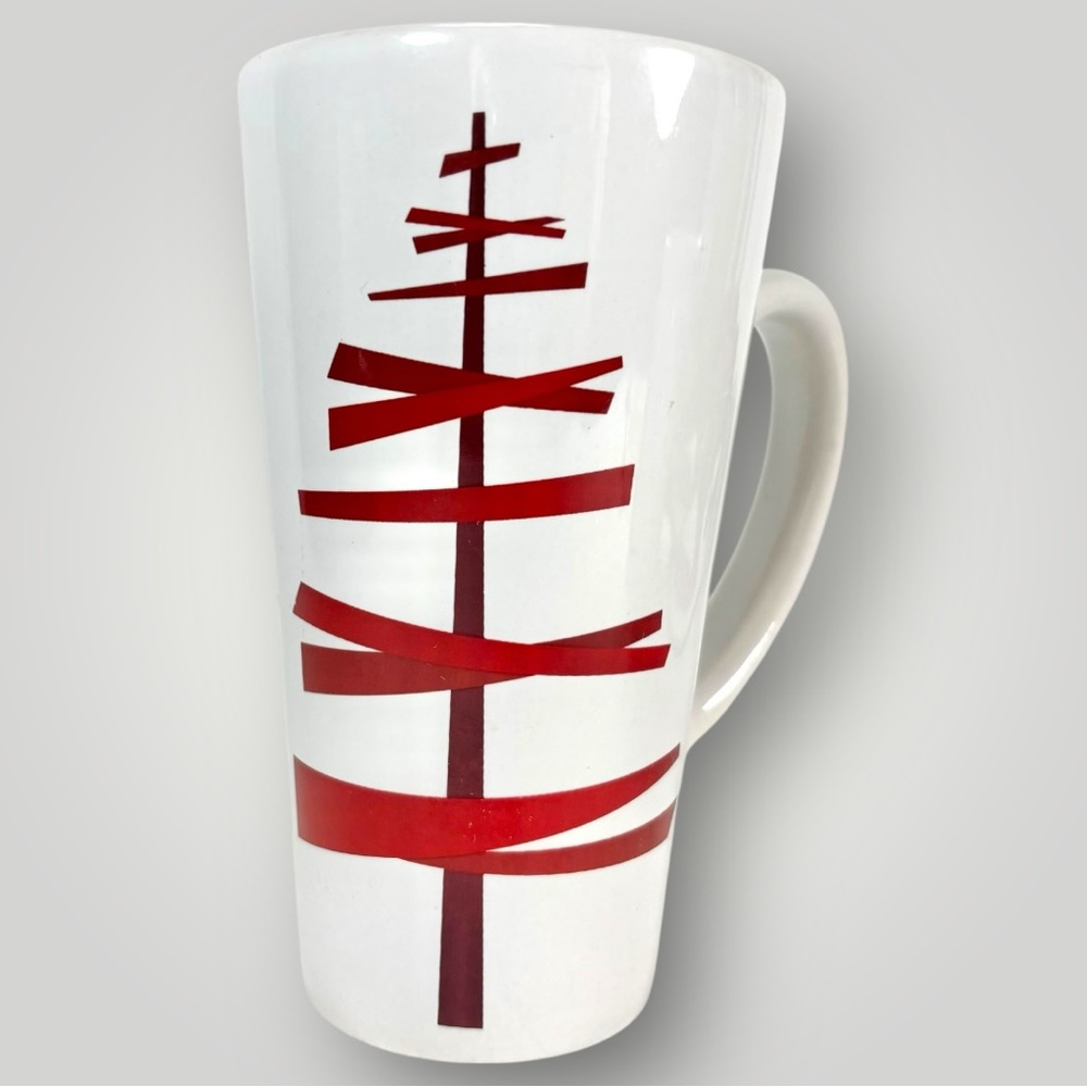 Starbucks Tall 16 oz Mug Cup Coffee Original 2012 Red Christmas Holiday Tree